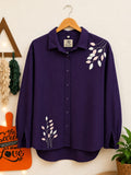 Elegant Handcrafted Linen Shirt with Artistic Detailing – Premium Everyday Wear