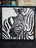 33 Zebra Clay Texture Painting | Acrylic | 20x20 inches