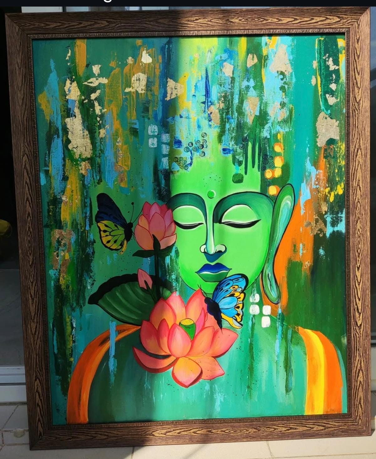 44 Buddha Acrylic Colour Painting