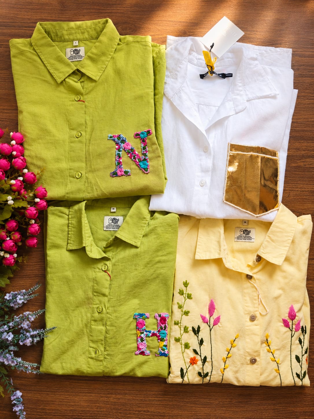Artisanal Handcrafted Shirt Collection – Elegant Embroidered Linen Shirts in Vibrant Colours