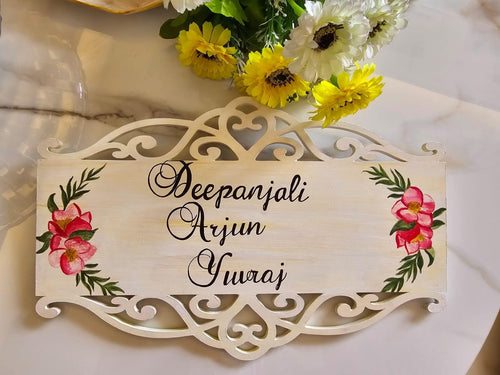 Custom Name Boards & Nameplates – Handcrafted Indian Art for Your Home