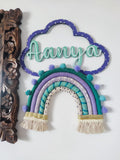Personalized Kids Name Board – Macrame Rainbow & Wall Hanging Designs