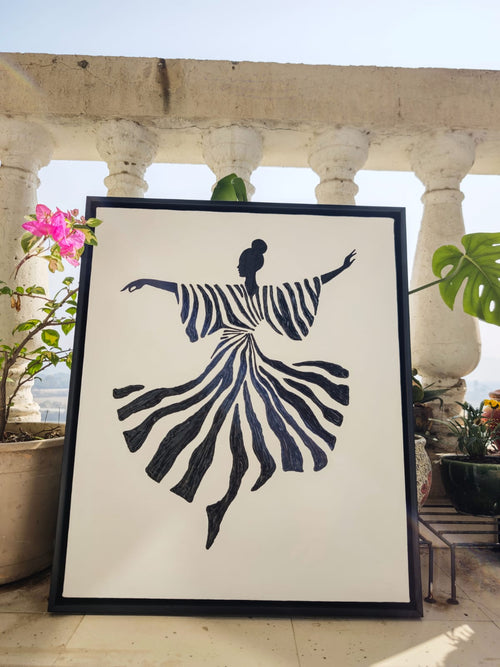 101 Dancing Lady Clay Texture Painting