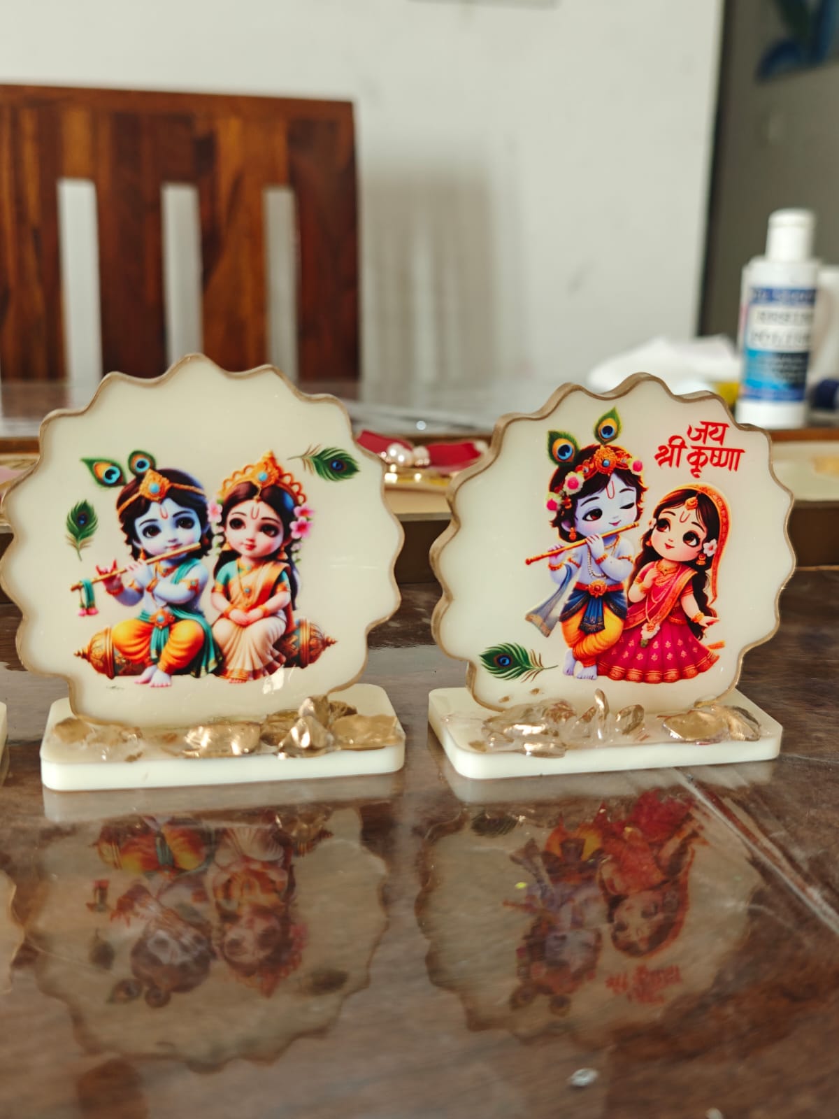 4 Car Dashboard God Idol | Radha Krishna & Shiv Ji